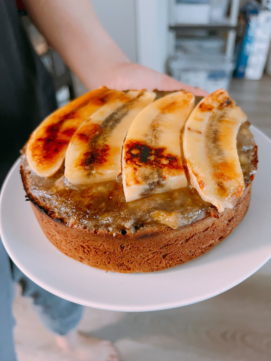 Brûléed Black Sesame Banana (Bread)&nbsp;Cake